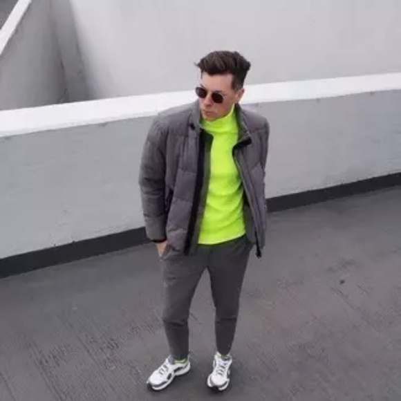 ASOS NEON GREEN TURTLENECK - Picture 1 of 11